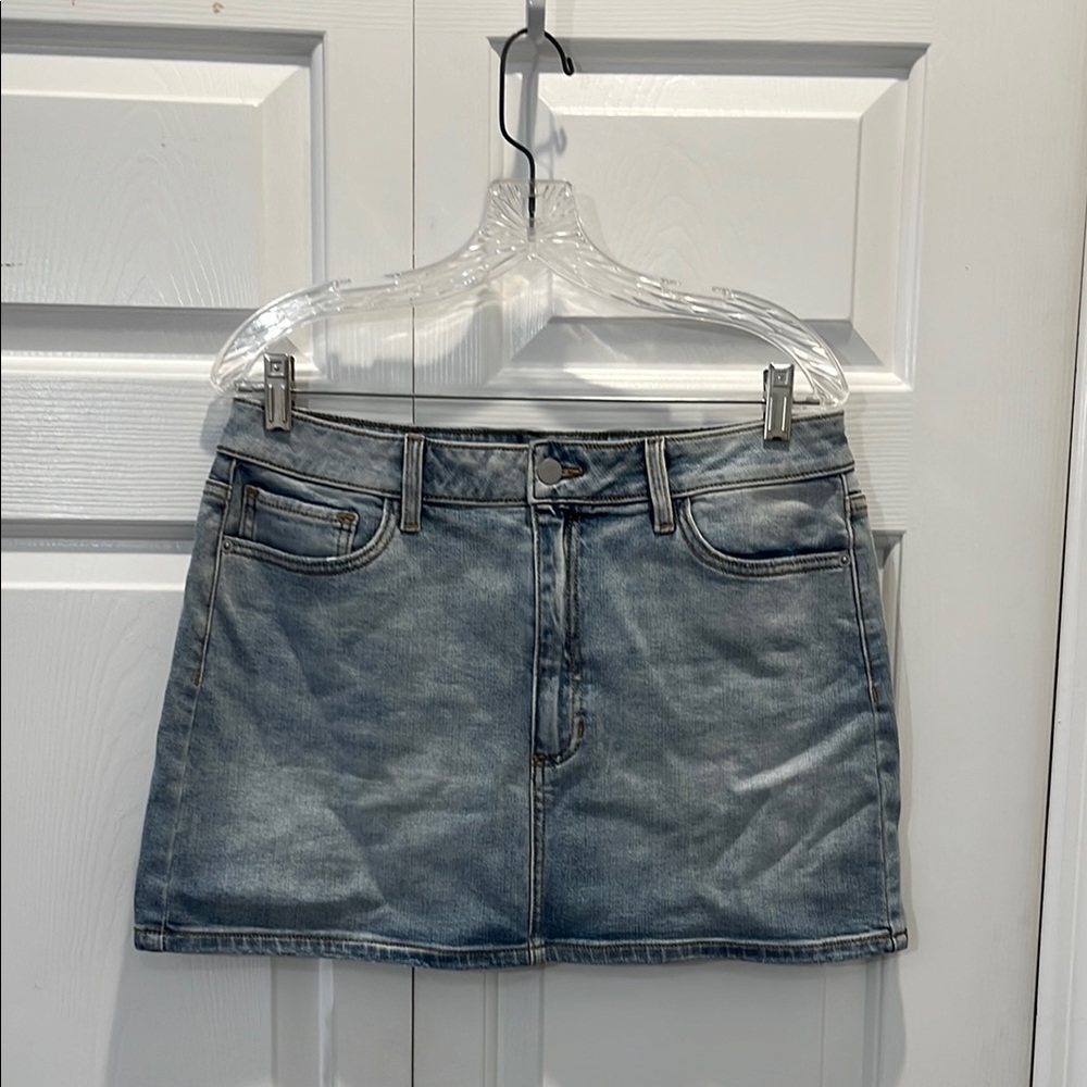Altar'd State Light Blue Denim Skirt